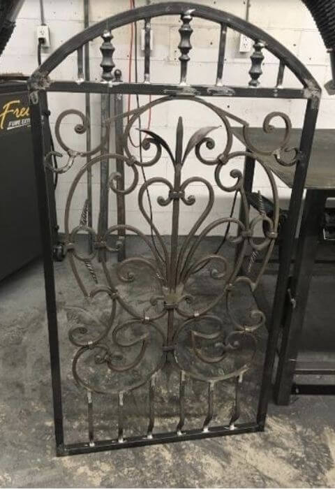 custom engineered iron gate from warehouse