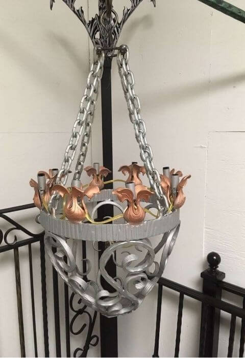 custom wrought iron chandeliers