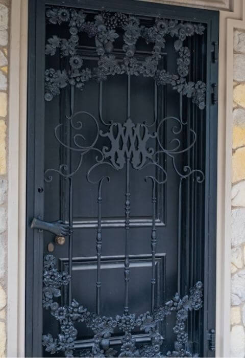custom wrought iron ornamental doors