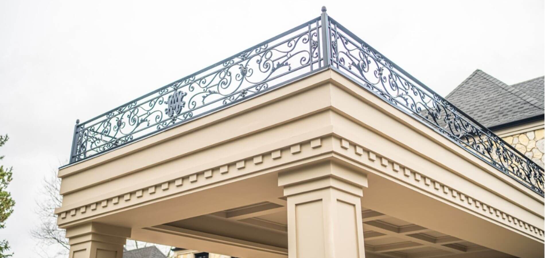 iron art balcony and deck railings